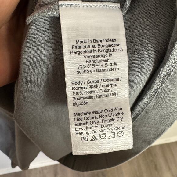 J.Crew Broken-In T-Shirt Mens L Gray Short Sleeve Crew Neck Classic Cotton BW039 - Picture 5 of 6